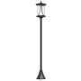 Lampa ogrodowa z baterią solarną Outsunny 17x17x127cm, czarna