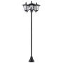Lampa ogrodowa z baterią solarną Outsunny 51,5x47x182,5cm, czarna