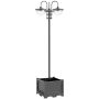 Lampa ogrodowa z baterią solarną Outsunny 60x60x189cm, czarna
