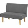Sofa Homcom 110x62x85cm, szara/jasnobrązowa