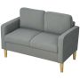 Sofa Homcom 117x63x79cm, szara/jasnobrązowa