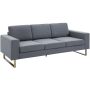 Sofa Homcom 200x82x78cm., ciemnoszara