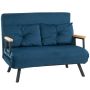 Диван-кровать Homcom 102x73x81см, темно-синий/черный