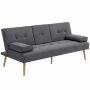 Диван-кровать Homcom 181x77x78см, темно-серый/светло-коричневый