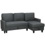 Sofa rozkładana, lewa lub prawa, trzyosobowa z szezlongiem, 197 × 85 × 129 cm