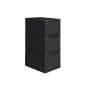 Shoe boxes 3 pcs. up to size 46, black