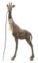 Lampa stołowa Giraffa, 1 źródło światła, złota, 40 × 80 × 22 cm