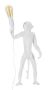 Mauro Ferretti Monkey Table Lamp, 26 × 55 × 34 cm