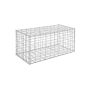 Gabion 100 x 50 x 50 cm. GGB155, kolor srebrny