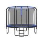 Trampolina Ø 366 cm z siatką zabezpieczającą, drabinką i wyściełanymi słupkami, ciemnoniebieska