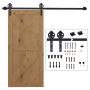Sliding door fittings, up to 90 kg, Black, 200 × 4 × 0.6 cm