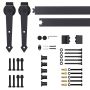 Sliding door hardware set Homcom, black
