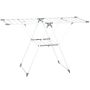 Foldable clothes dryer with adjustable wings, 156.5 cm, white
