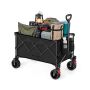 Складная ручная тележка SONGMICS GFW115B01, 150 л, до 150 кг, 4 колеса, Чёрная, 80,8 × 93,5 × 49,4 см