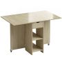 Folding dining table, for 2-4 people, with drawer, 114.5 × 75 × 70 cm