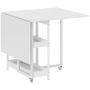 Folding dining table, up to 4 people, White, 133.4 × 80 × 75 cm