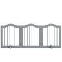 Folding dog gate, 3 panels, Grey, 154.5 × 29.5 × 61 cm