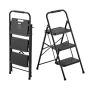 Folding ladder VEVOR, 3 steps, Black, 46.5 × 73 × 103.5 cm