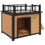 Dog kennel PawHut 121x77x78cm., light brown/black