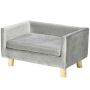 Dog bed PawHut 64x45x36cm., gray/light brown