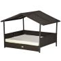 Dog bed PawHut 69x98x70cm., black/white