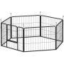 Dog fence, 6 panels, foldable, Grey, 160 × 80 × 60 cm