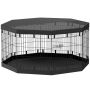 Wybieg dla psa PawHut 159x159x76cm, czarny