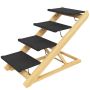 Dog stairs PawHut 83x40x62.5cm., light brown/black