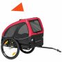 Przyczepka rowerowa dla psa, składana, czerwono-czarna, 138 × 70 × 89 cm