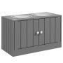 Stacja do karmienia psa, 2 miski, 44 l, szara, 60 × 30 × 35,5 cm
