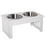 Dog feeding stand, 2 bowls, 44 × 15 × 24 cm