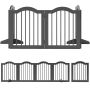 Dog gate, 4 panels, 208 × 61 × 29.5 cm