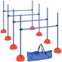 Dog agility set, 4 obstacles, 124 × 19.5 × 103 cm