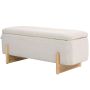 Ławka z pojemnikiem Homcom 111x44x44,5cm, beż/jasnobrązowy