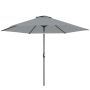 Parasol ogrodowy z pokrowcem ochronnym, szary, Ø295 × 240 cm