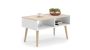 Stolik kawowy w stylu skandynawskim Sandi 90x55x50cm, beżowy