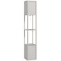 Floor lamp with shelves, 2 shelves, 26 × 26 × 156 cm