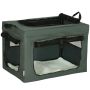 Torba transportowa dla psa PawHut 60x42x42cm, ciemnozielona/czarna