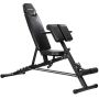 Training bench, 6 backrest and 3 seat positions, Black, 180 × 93.5 × 68.5 cm