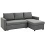 Sofa trzyosobowa z funkcją spania, lewa/prawa, 3-osobowa, 211,5 × 85 × 146 cm