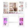 VASAGLE dressing table RDTB35145WB01, 2 cabinets, 107 × 40 × 144.5 cm