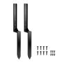 Fence post repair supports, 2 pcs, Black, 81 × 5.5 × 12 cm