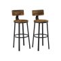 Industrial design 2-piece bar stool set