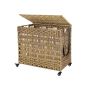 Natural color handmade laundry basket