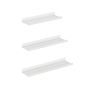 Set of 3 wall shelves, white