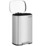 Pedal bin 50l, silver
