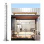 Słupek balustrady kablowej srebrny, 91,4x5,1x5,1 cm, 1 szt.