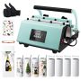 Heat press machine and sublimation cups, 8 pcs, 20 oz.