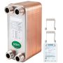 Wymiennik ciepła płytowy lutowany 3/4" MNPT, stal nierdzewna 316L, 40 płyt