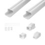 Mini osłona z tworzywa PVC dzielona, ​​76,2 mm x 2270 mm, biała, dekoracyjna